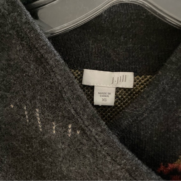 NWOT STUNNING J JILL JACQUARD CARDIGAN SWEATER COAT XS - Picture 10 of 13